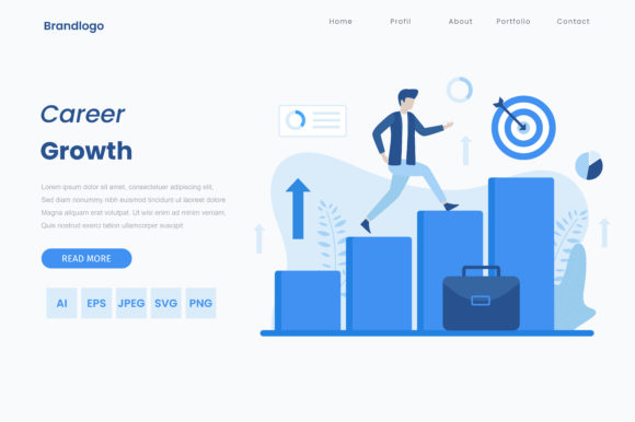 Career Growth Illustration Landing Page: Visuals That Convert