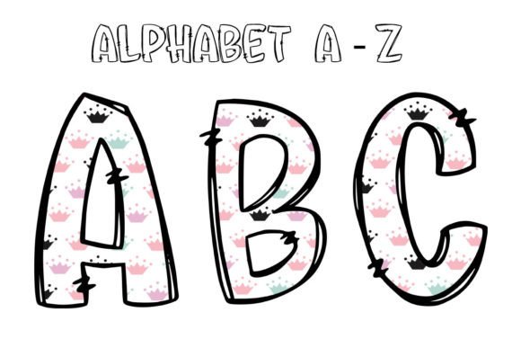 Easter Cute Doodle Alphabet Sublimation: A Playful Design Asset
