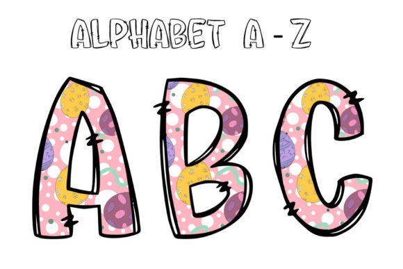 Easter Cute Egg Alphabet Sublimation: A Fresh Design Asset