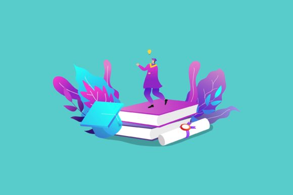 Flat Illustration Girl with Idea: A Fresh Visual for Modern Projects