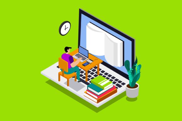 Flat Illustration Productive Time: Elevating Visual Communication