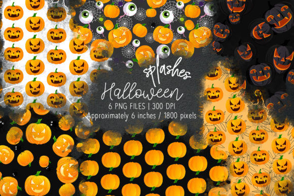 Halloween Watercolor Splashes 03: Artistic Accents