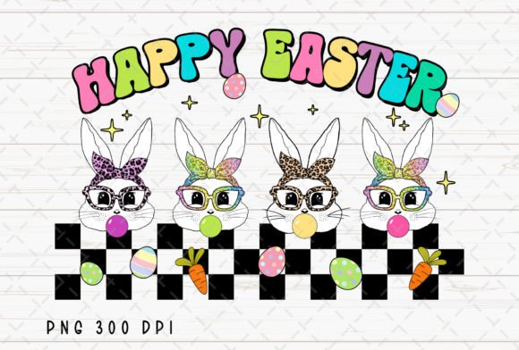 Happy Easter Bunny Leopard Checkered PNG: A Designer's Take