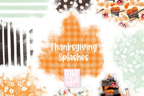 Thanksgiving Watercolor Splashes 01: Your New Secret Weapon for Seasonal Design