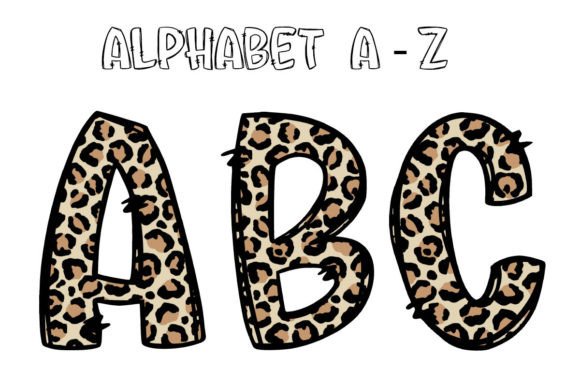 Unleashing Wild Style: Classic Leopard Doodle Alphabet Letters