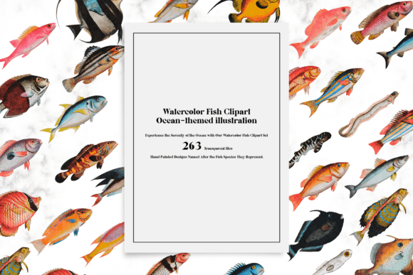 Watercolor Fish Clipart: Ocean-Themed Graphics for Creative Projects