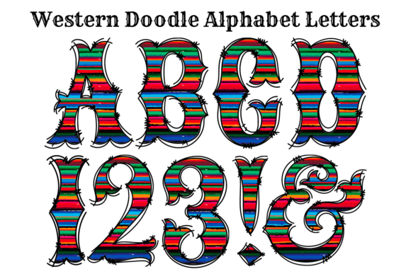 Western American Serape Doodle Alphabet: A Creative Toolkit